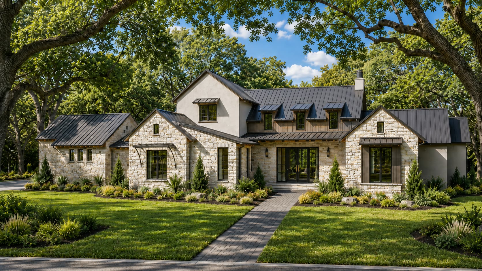 Front elevation rendering of 913 The Trails in Horseshoe Bay